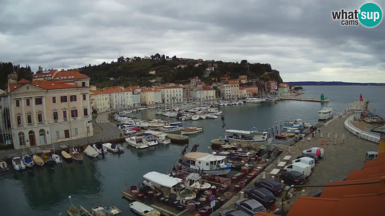 Live webcam da Pirano “Mandrač” – Splendida vista live da Villa Piranesi