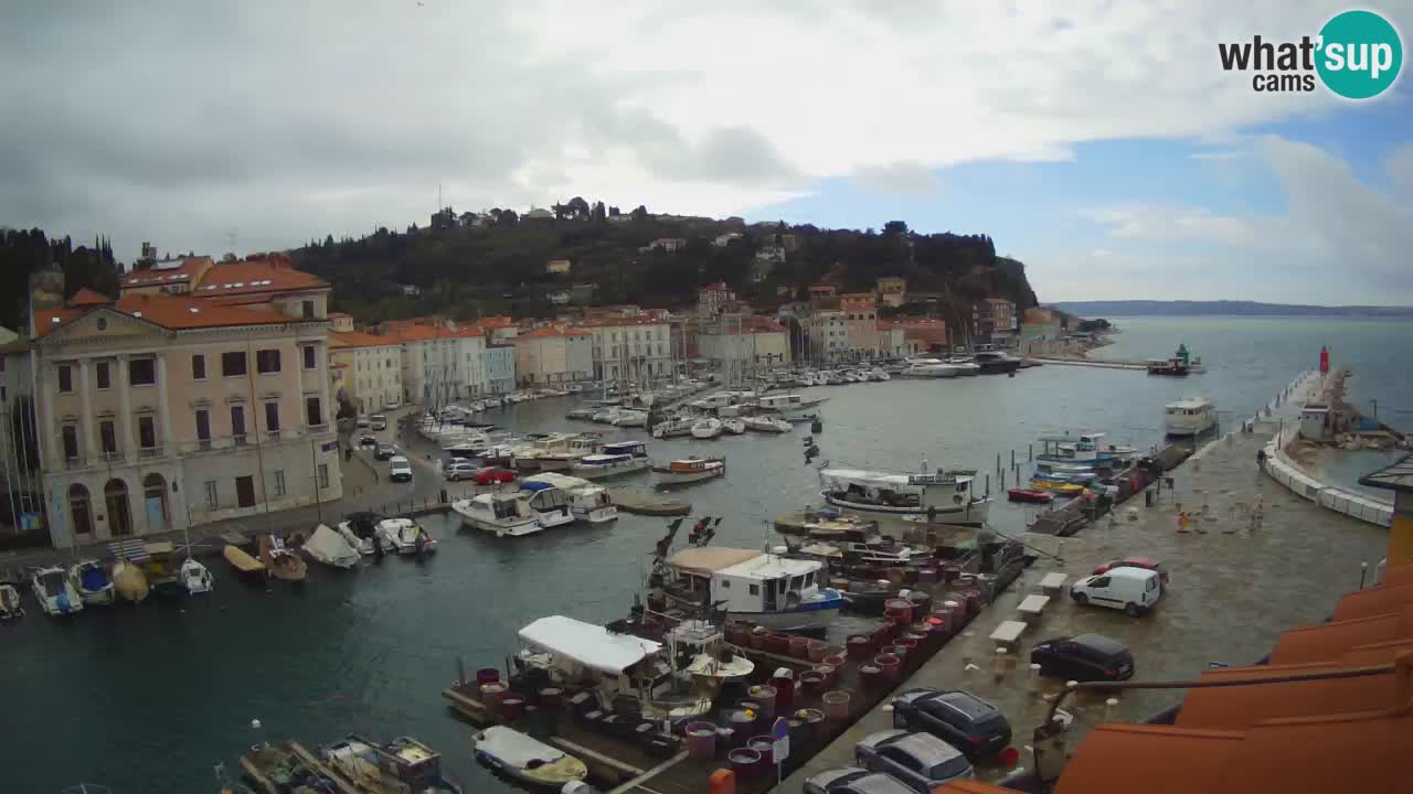 Live webcam da Pirano “Mandrač” – Splendida vista live da Villa Piranesi