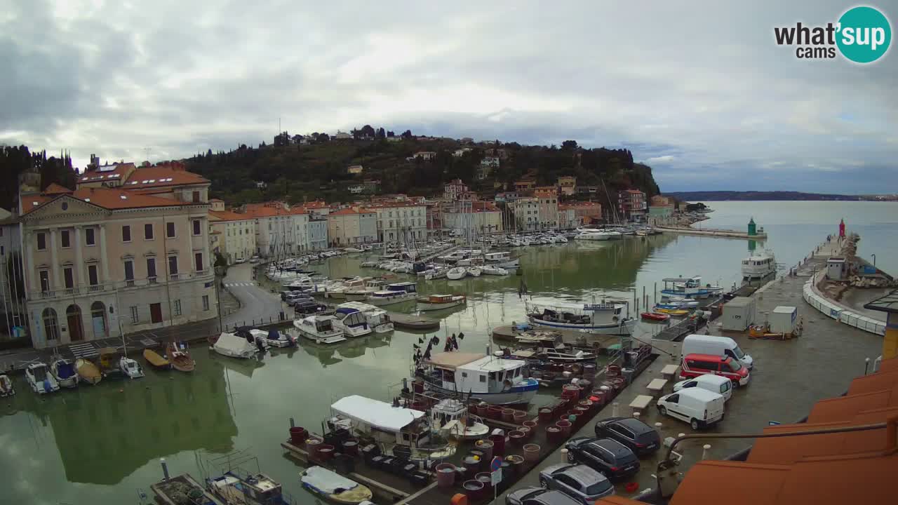 Live webcam da Pirano “Mandrač” – Splendida vista live da Villa Piranesi