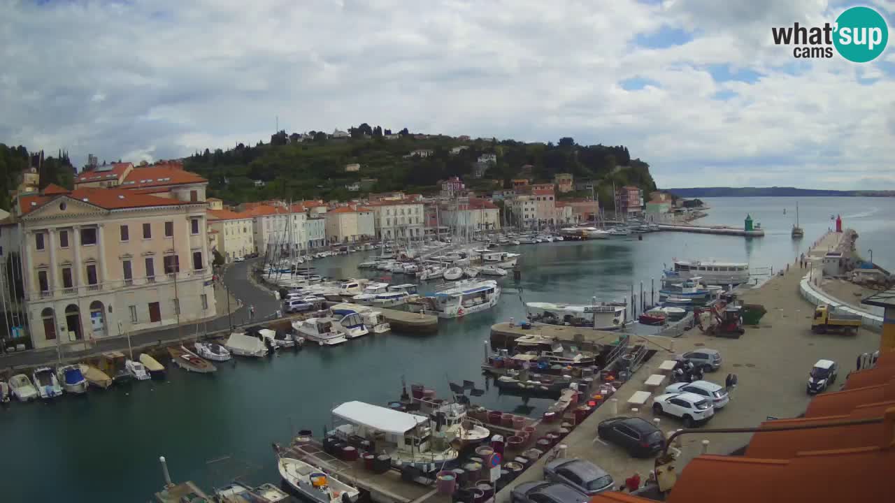 Live webcam da Pirano “Mandrač” – Splendida vista live da Villa Piranesi