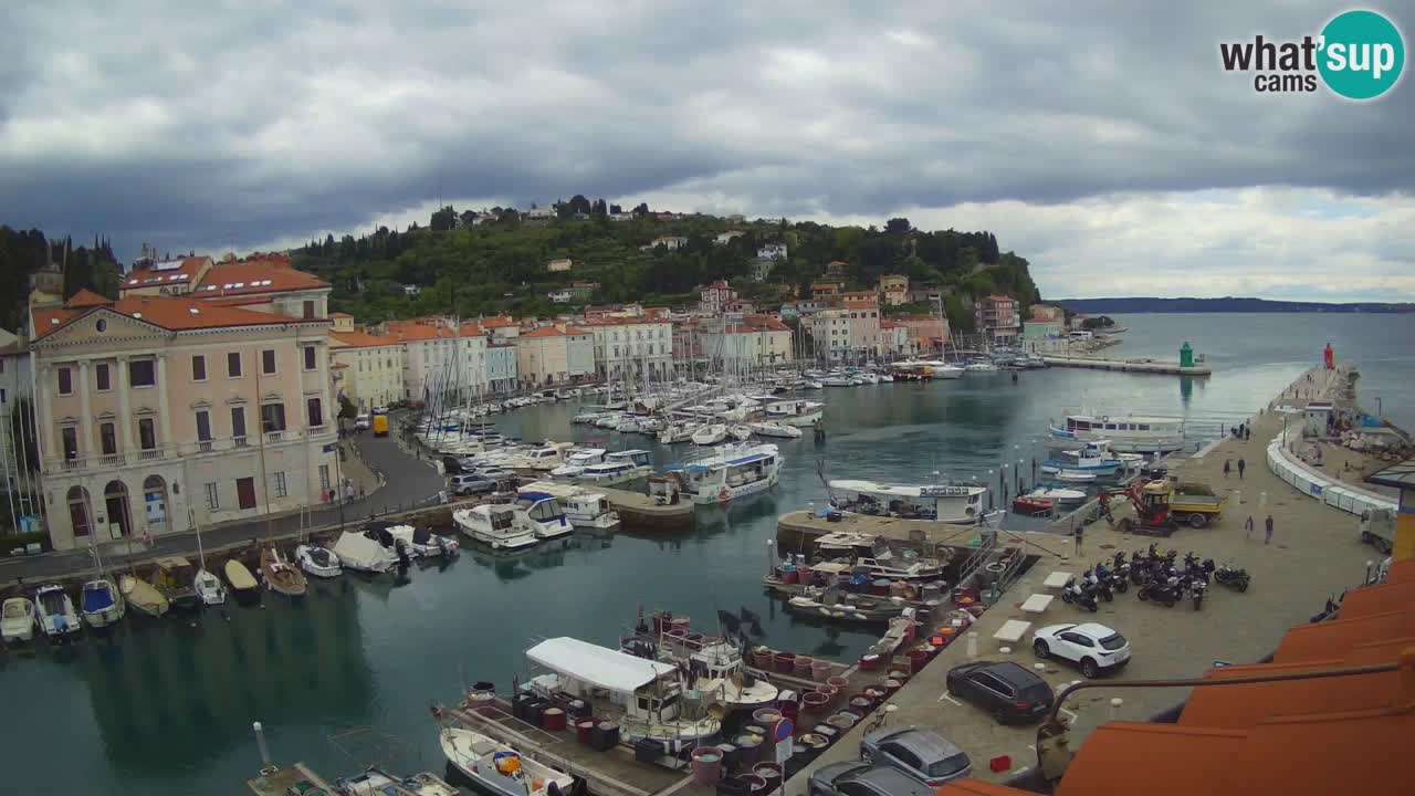 Webcam en direct de Piran “Mandrač” – Incroyable vue en direct de la Villa Piranesi