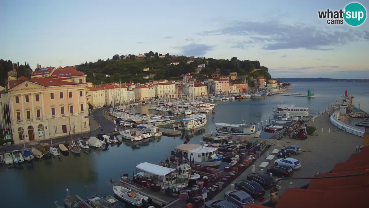 Webcam en direct de Piran “Mandrač” – Incroyable vue en direct de la Villa Piranesi