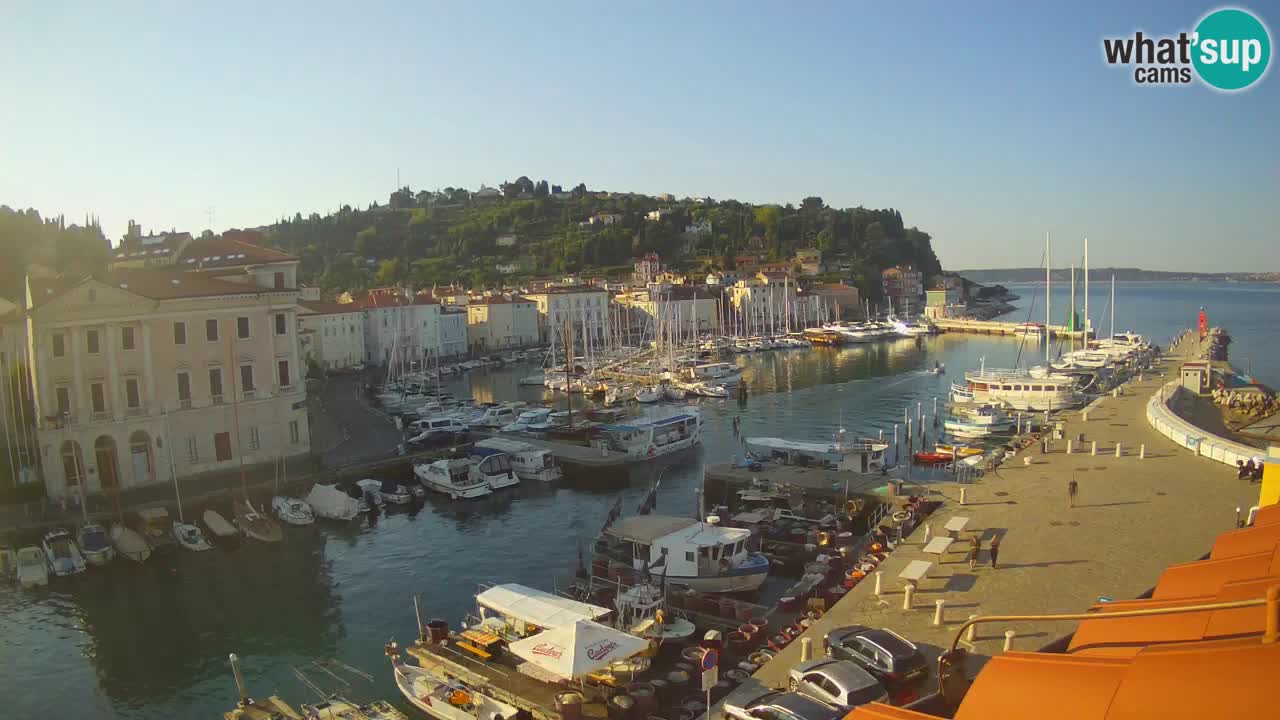 Live webcam da Pirano “Mandrač” – Splendida vista live da Villa Piranesi