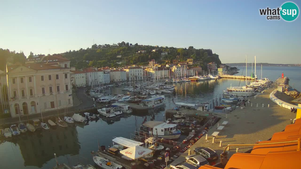 Live webcam da Pirano “Mandrač” – Splendida vista live da Villa Piranesi