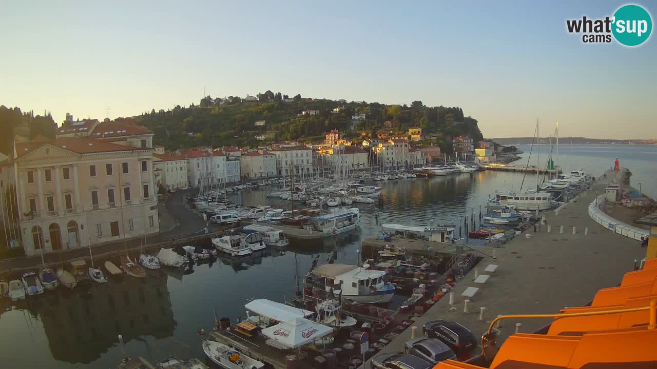 Live webcam da Pirano “Mandrač” – Splendida vista live da Villa Piranesi