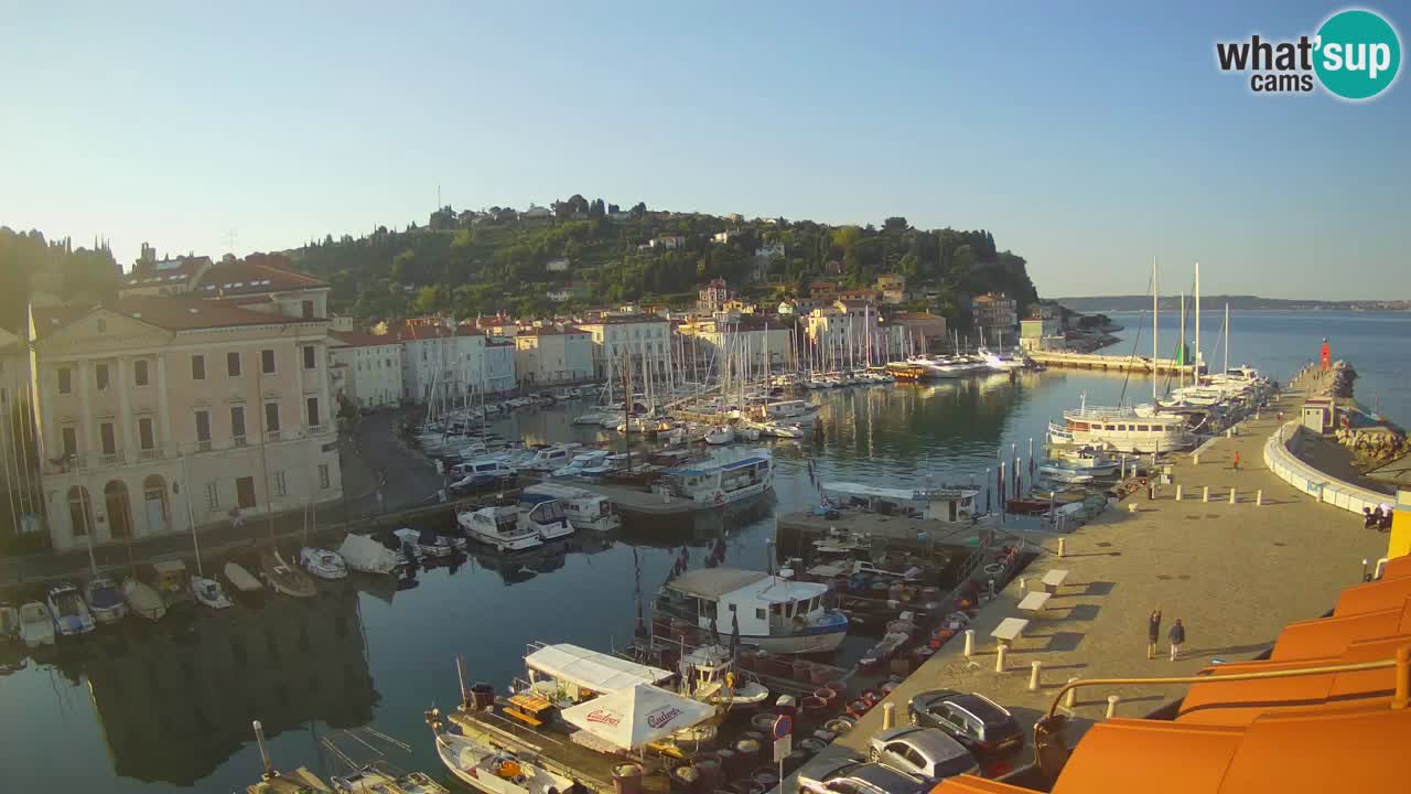 Live webcam da Pirano “Mandrač” – Splendida vista live da Villa Piranesi