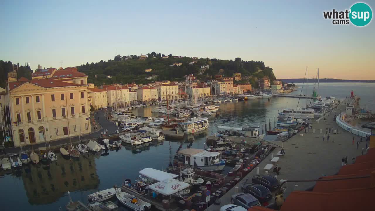 Webcam en direct de Piran “Mandrač” – Incroyable vue en direct de la Villa Piranesi