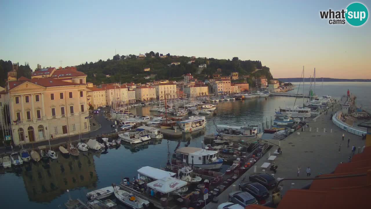 Webcam en direct de Piran “Mandrač” – Incroyable vue en direct de la Villa Piranesi