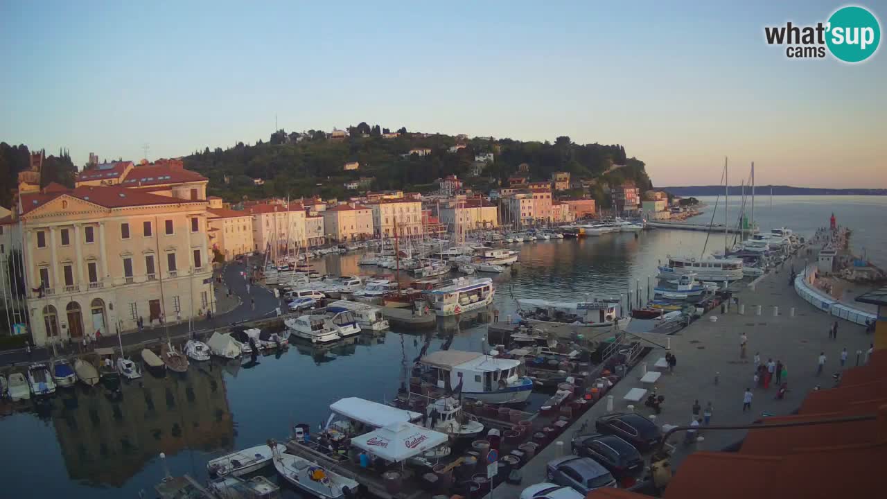 Webcam en direct de Piran “Mandrač” – Incroyable vue en direct de la Villa Piranesi