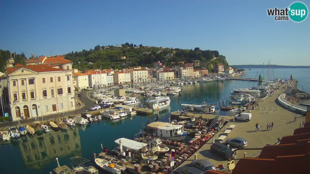 Live webcam da Pirano “Mandrač” – Splendida vista live da Villa Piranesi