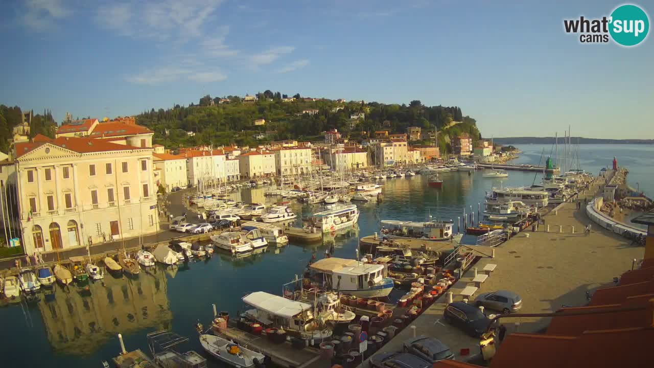 Live webcam da Pirano “Mandrač” – Splendida vista live da Villa Piranesi