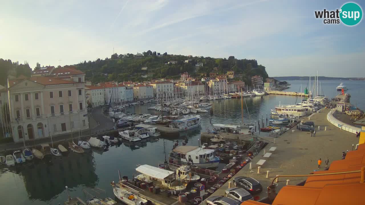 Webcam en direct de Piran “Mandrač” – Incroyable vue en direct de la Villa Piranesi