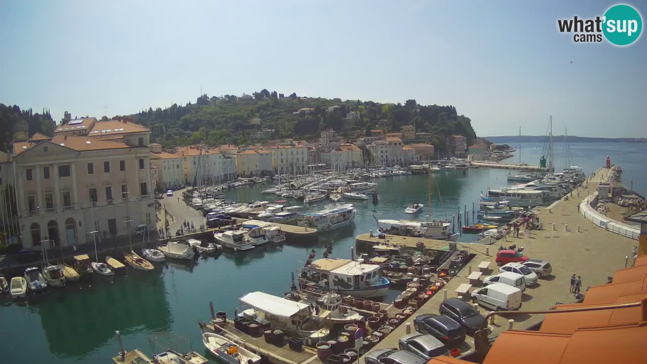 Webcam en direct de Piran “Mandrač” – Incroyable vue en direct de la Villa Piranesi