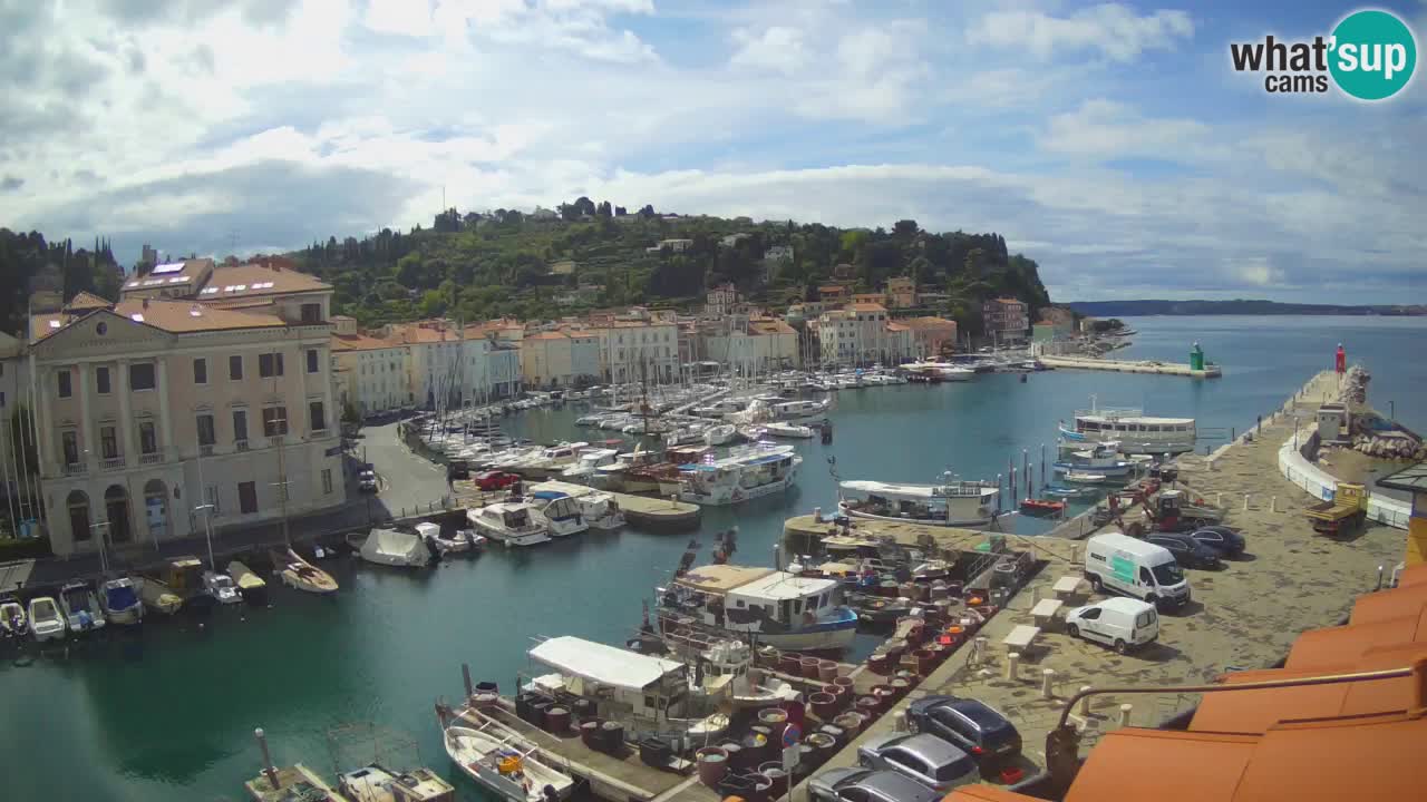 Live webcam da Pirano “Mandrač” – Splendida vista live da Villa Piranesi