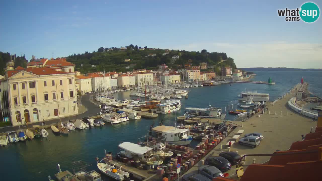 Live webcam da Pirano “Mandrač” – Splendida vista live da Villa Piranesi