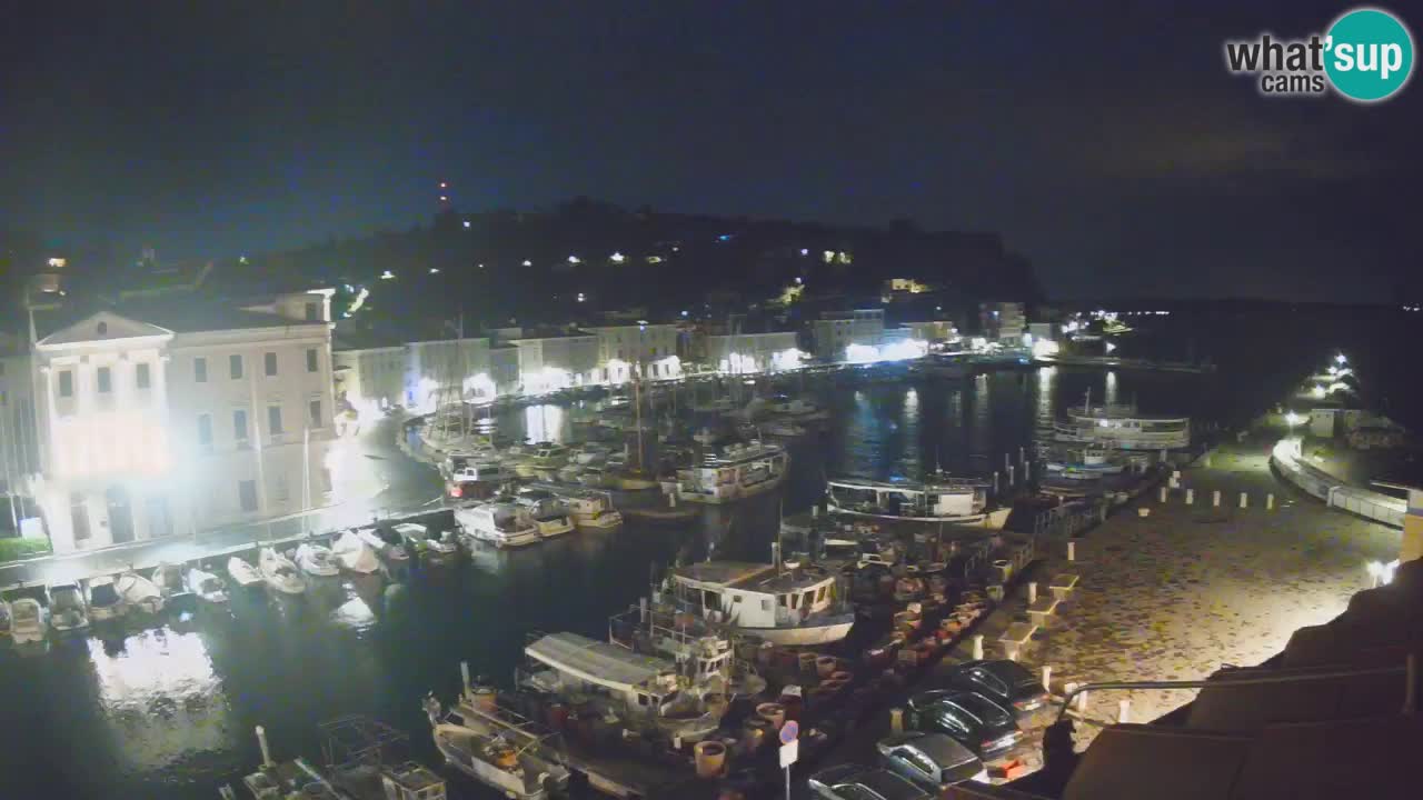 Webcam en direct de Piran “Mandrač” – Incroyable vue en direct de la Villa Piranesi