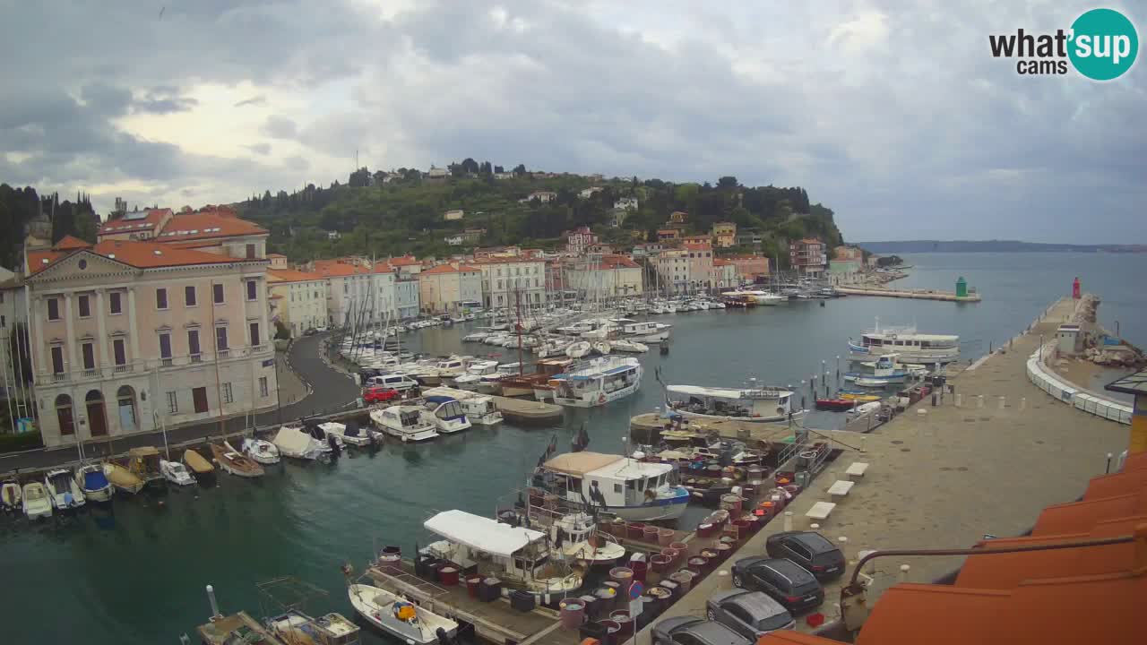 Live webcam da Pirano “Mandrač” – Splendida vista live da Villa Piranesi