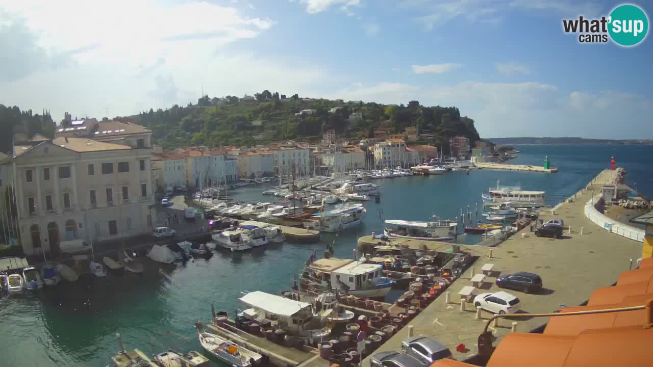 Live webcam da Pirano “Mandrač” – Splendida vista live da Villa Piranesi