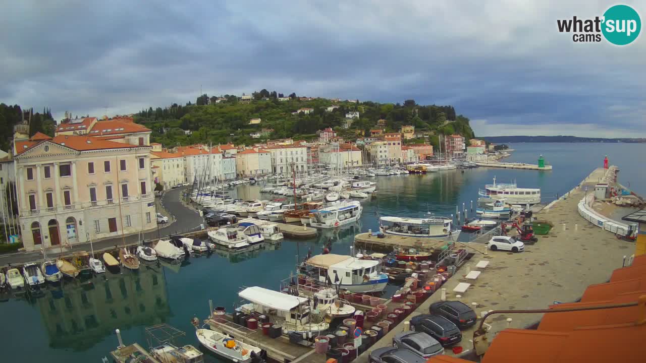 Webcam en direct de Piran “Mandrač” – Incroyable vue en direct de la Villa Piranesi