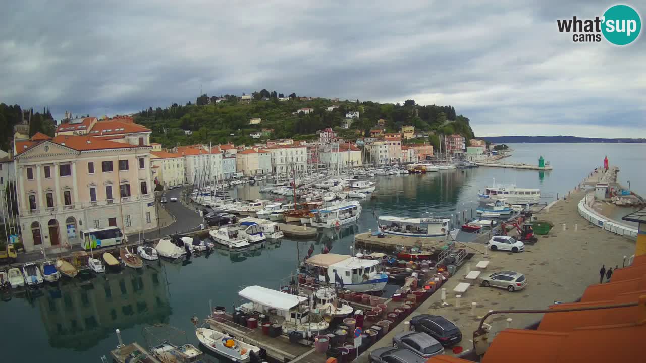 Webcam en direct de Piran “Mandrač” – Incroyable vue en direct de la Villa Piranesi