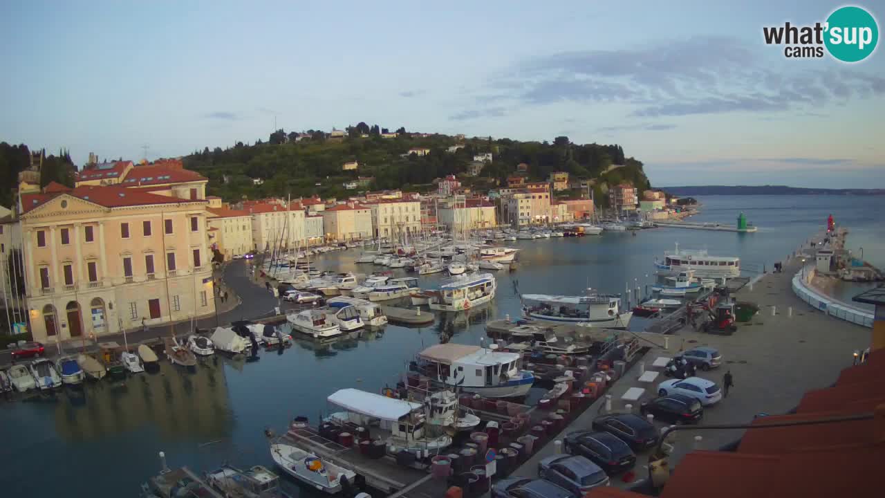 Webcam en direct de Piran “Mandrač” – Incroyable vue en direct de la Villa Piranesi