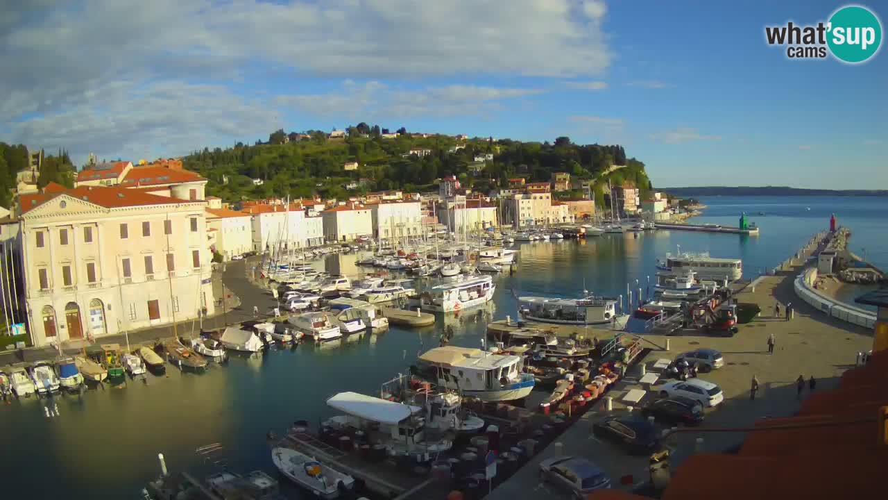 Live webcam da Pirano “Mandrač” – Splendida vista live da Villa Piranesi