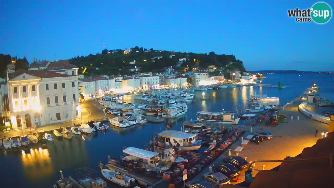 Webcam en direct de Piran “Mandrač” – Incroyable vue en direct de la Villa Piranesi