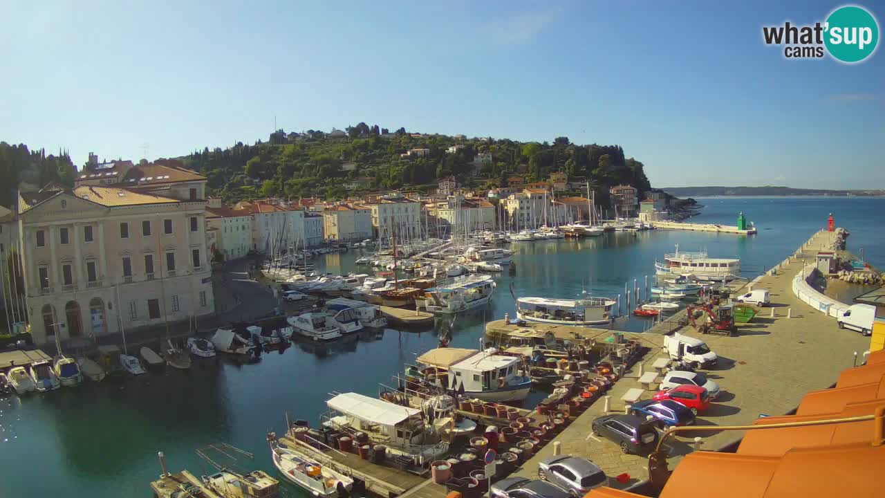 Live webcam da Pirano “Mandrač” – Splendida vista live da Villa Piranesi