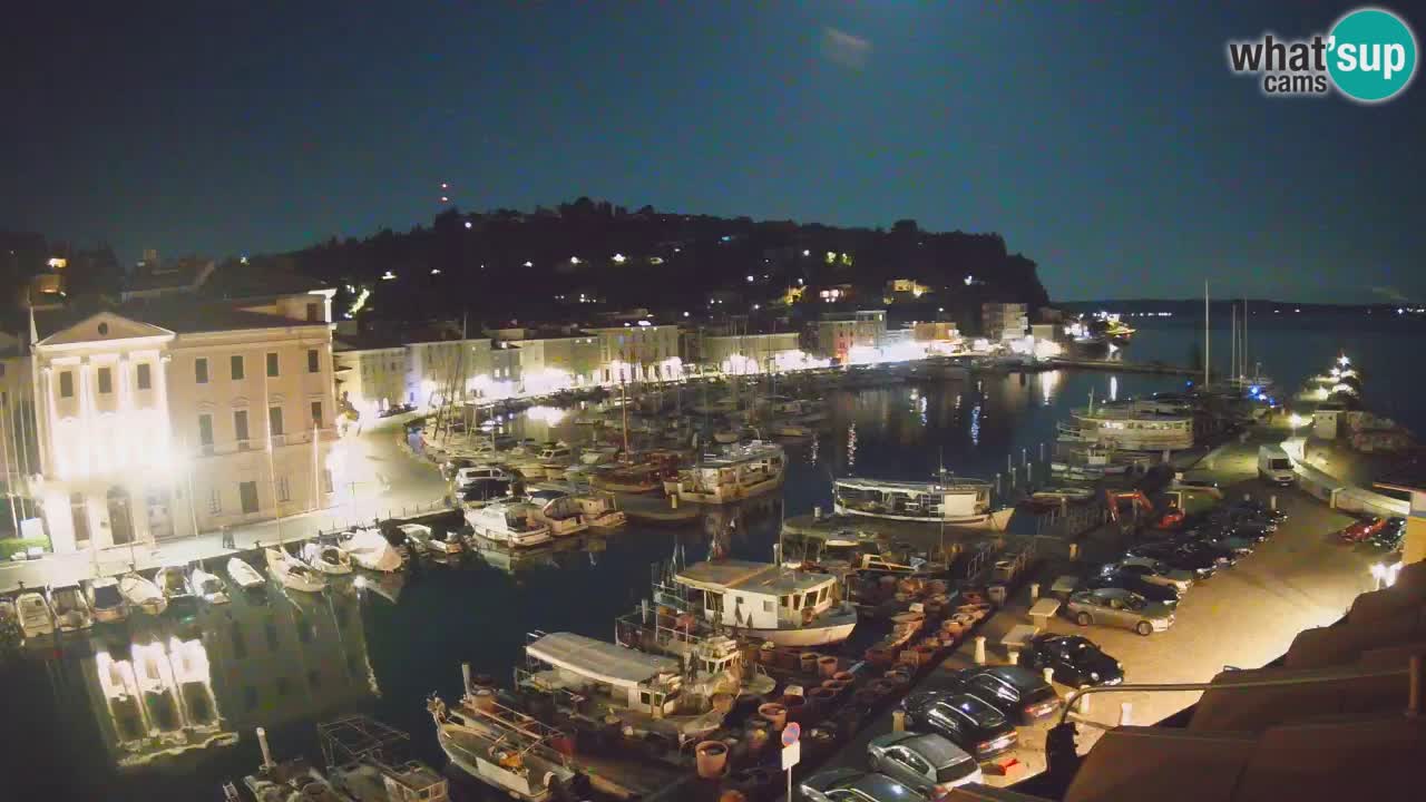 Webcam en direct de Piran “Mandrač” – Incroyable vue en direct de la Villa Piranesi