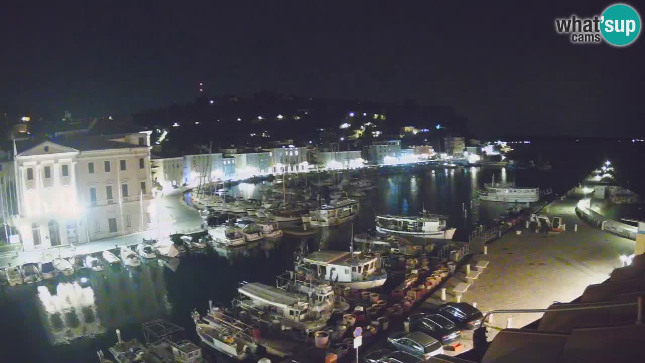 Webcam en direct de Piran “Mandrač” – Incroyable vue en direct de la Villa Piranesi