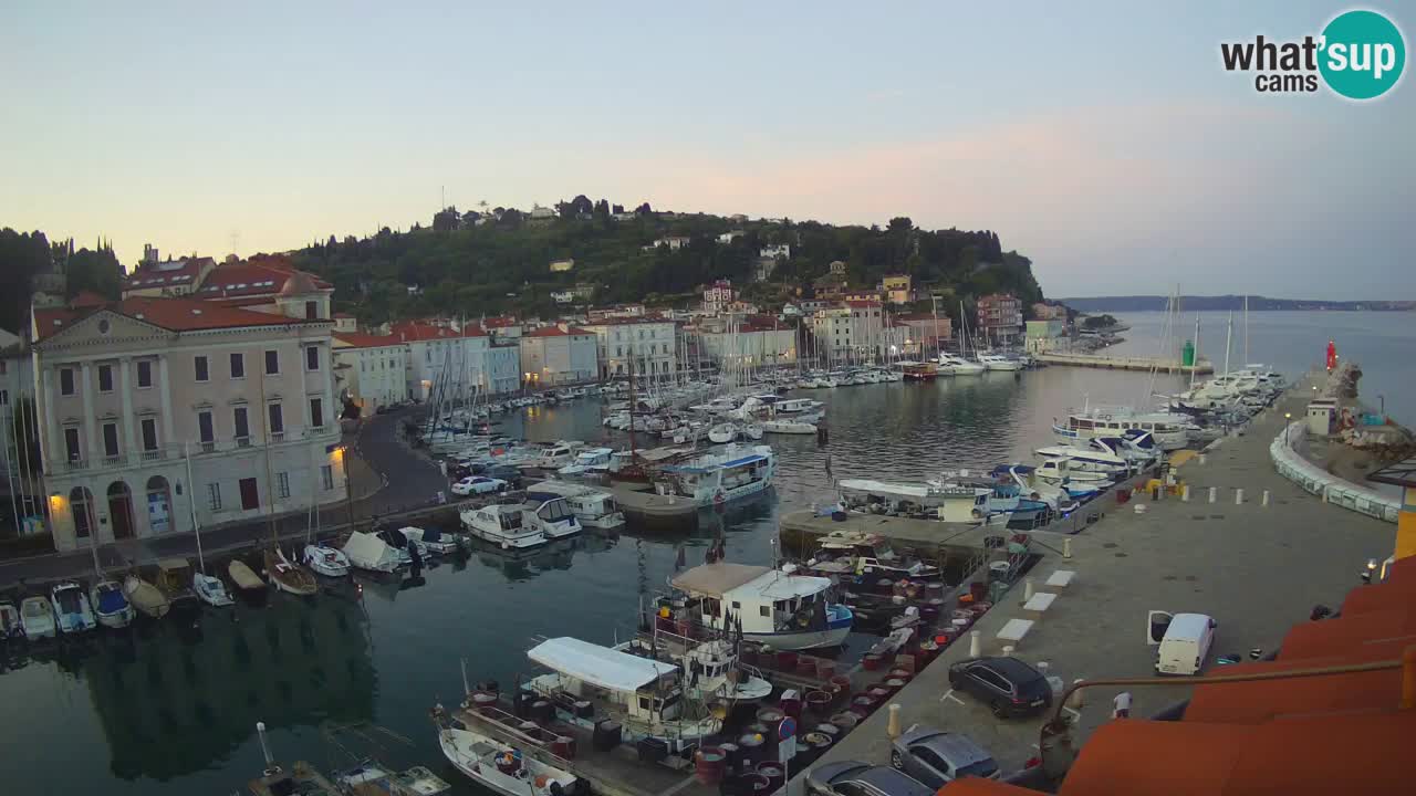 Webcam en direct de Piran “Mandrač” – Incroyable vue en direct de la Villa Piranesi