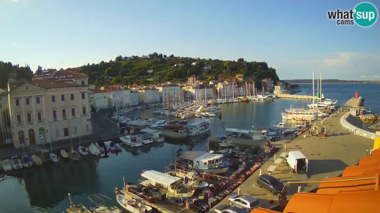 Live webcam da Pirano “Mandrač” – Splendida vista live da Villa Piranesi