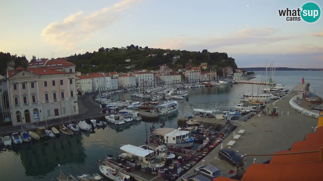 Live webcam da Pirano “Mandrač” – Splendida vista live da Villa Piranesi