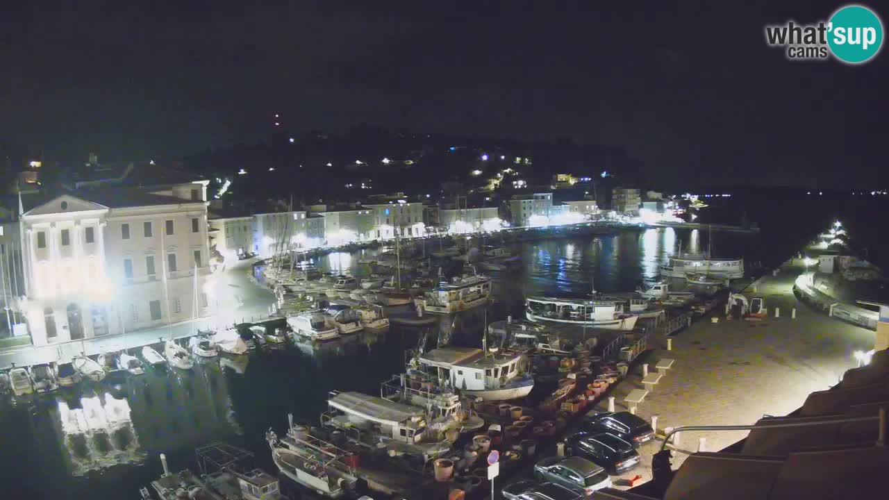 Webcam en direct de Piran “Mandrač” – Incroyable vue en direct de la Villa Piranesi