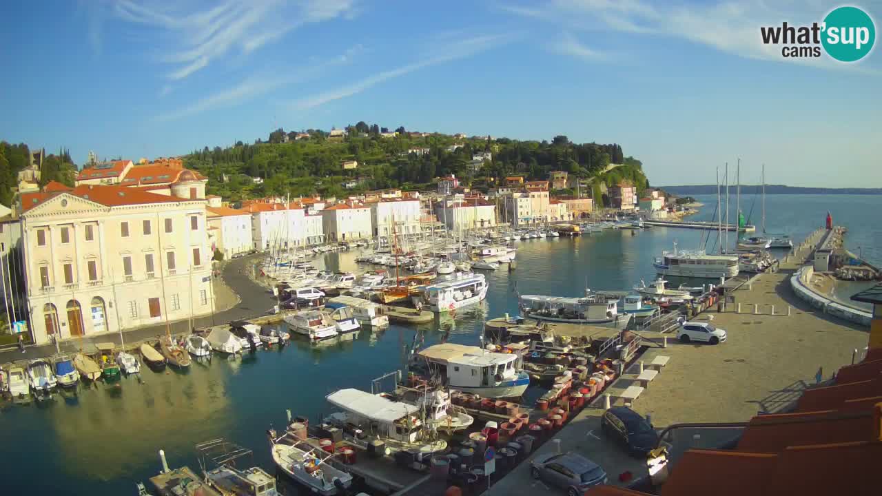 Live webcam da Pirano “Mandrač” – Splendida vista live da Villa Piranesi