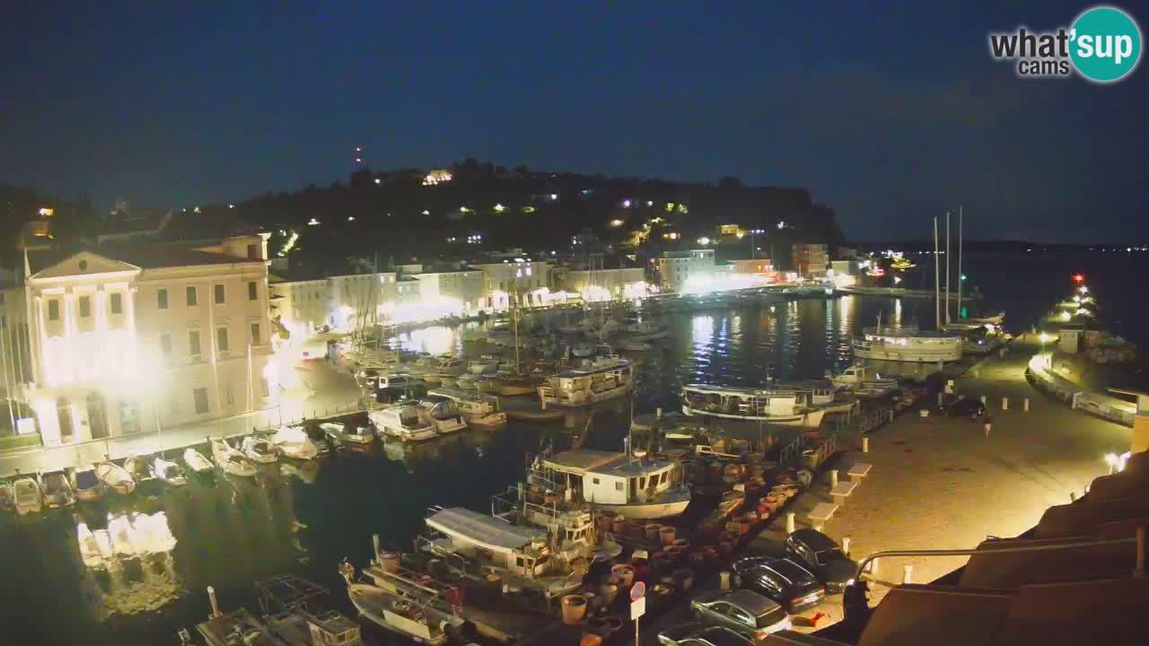 Webcam en direct de Piran “Mandrač” – Incroyable vue en direct de la Villa Piranesi