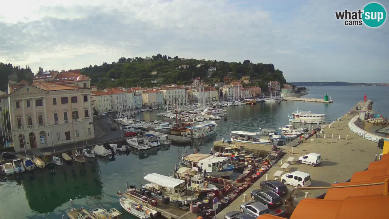 Live webcam da Pirano “Mandrač” – Splendida vista live da Villa Piranesi
