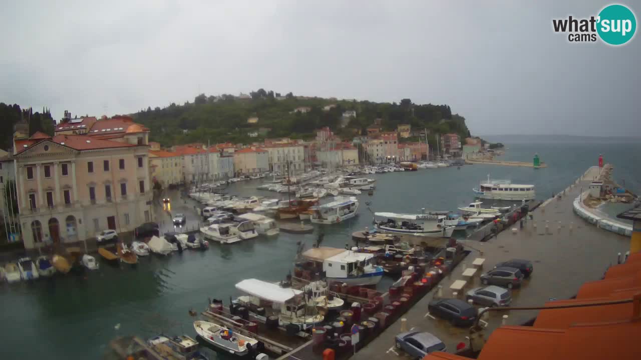 Webcam en direct de Piran “Mandrač” – Incroyable vue en direct de la Villa Piranesi