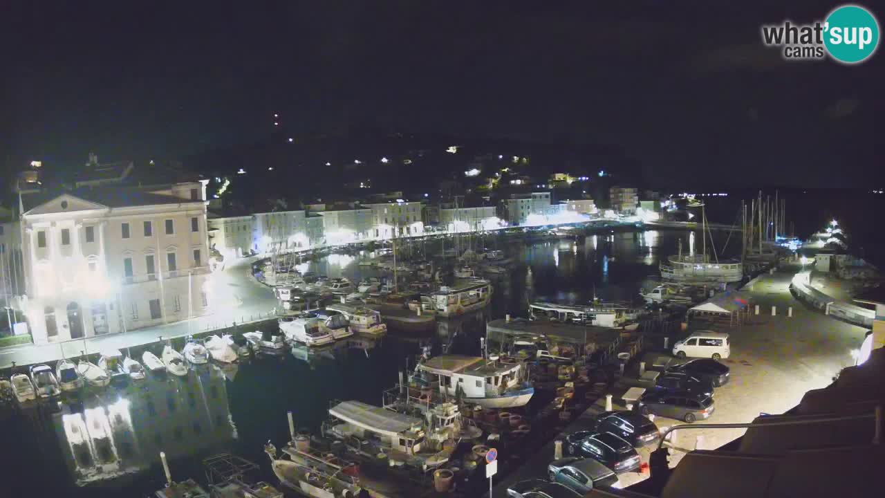 Webcam en direct de Piran “Mandrač” – Incroyable vue en direct de la Villa Piranesi