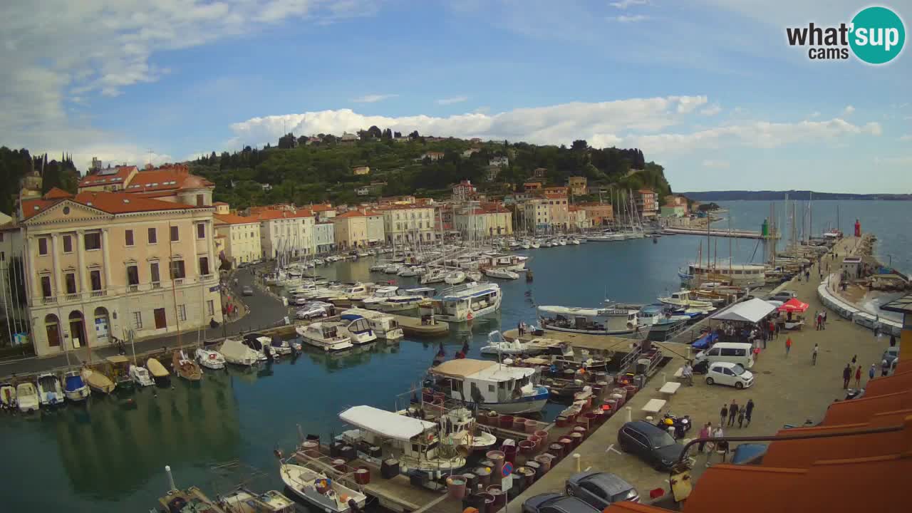 Webcam en direct de Piran “Mandrač” – Incroyable vue en direct de la Villa Piranesi