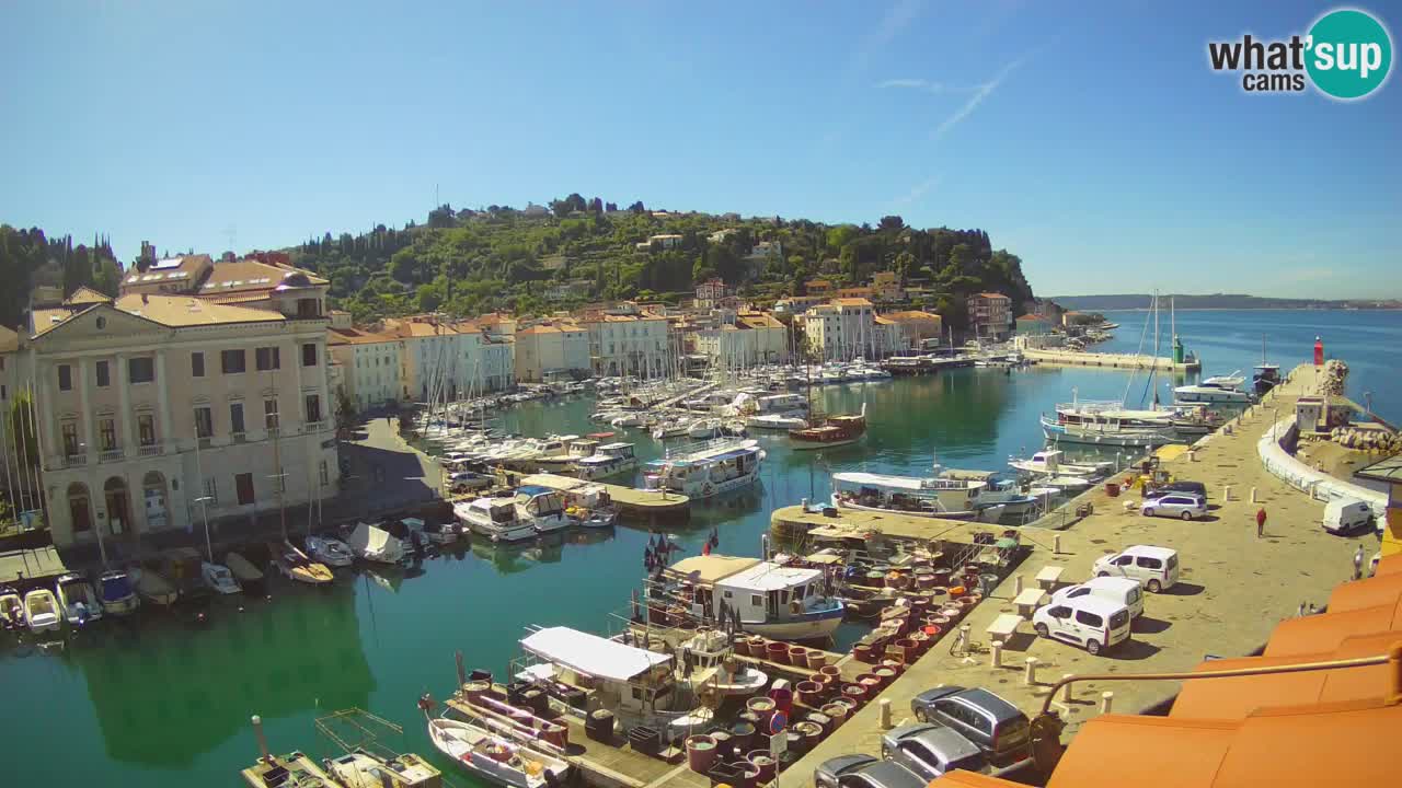 Live webcam da Pirano “Mandrač” – Splendida vista live da Villa Piranesi