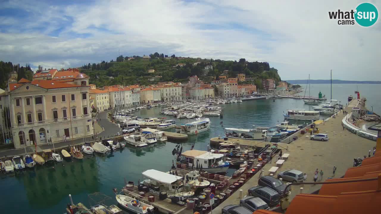 Webcam en direct de Piran “Mandrač” – Incroyable vue en direct de la Villa Piranesi