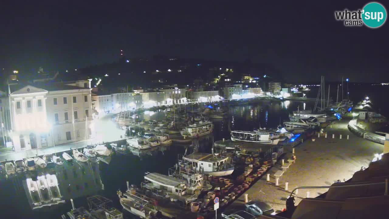Webcam en direct de Piran “Mandrač” – Incroyable vue en direct de la Villa Piranesi
