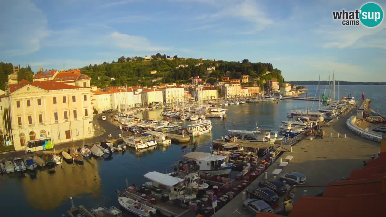 Webcam en direct de Piran “Mandrač” – Incroyable vue en direct de la Villa Piranesi