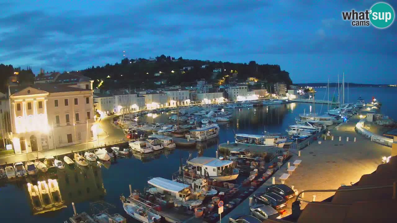 Webcam en direct de Piran “Mandrač” – Incroyable vue en direct de la Villa Piranesi