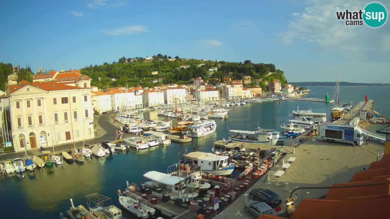 Live webcam da Pirano “Mandrač” – Splendida vista live da Villa Piranesi