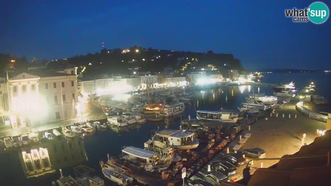 Webcam en direct de Piran “Mandrač” – Incroyable vue en direct de la Villa Piranesi