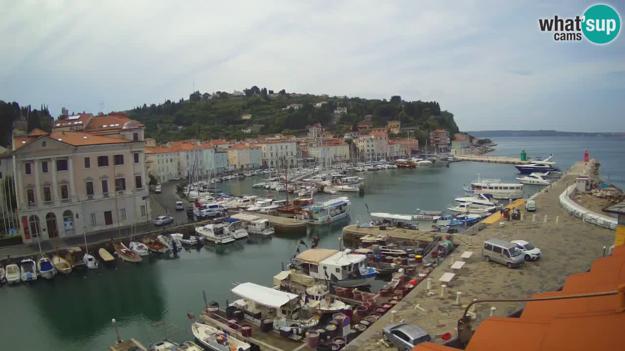 Live webcam da Pirano “Mandrač” – Splendida vista live da Villa Piranesi