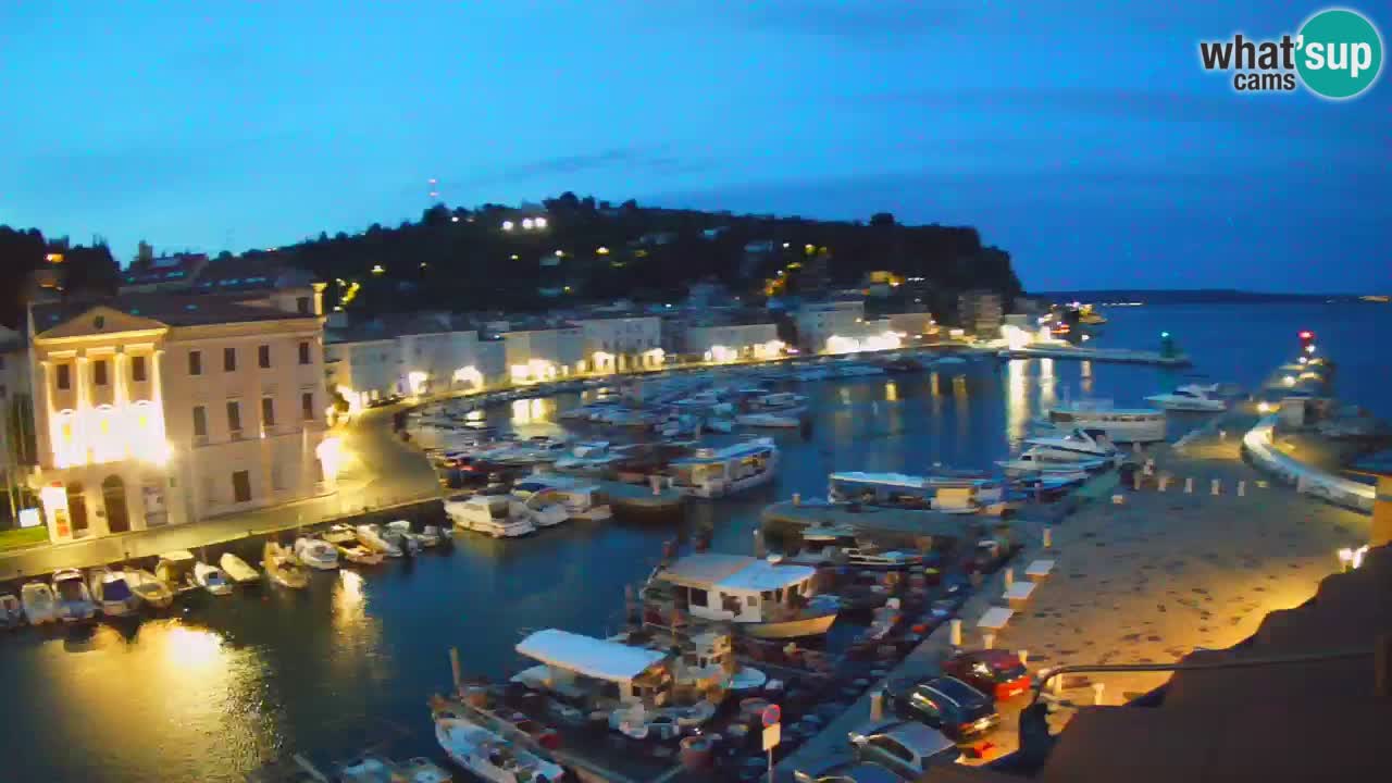 Webcam en direct de Piran “Mandrač” – Incroyable vue en direct de la Villa Piranesi