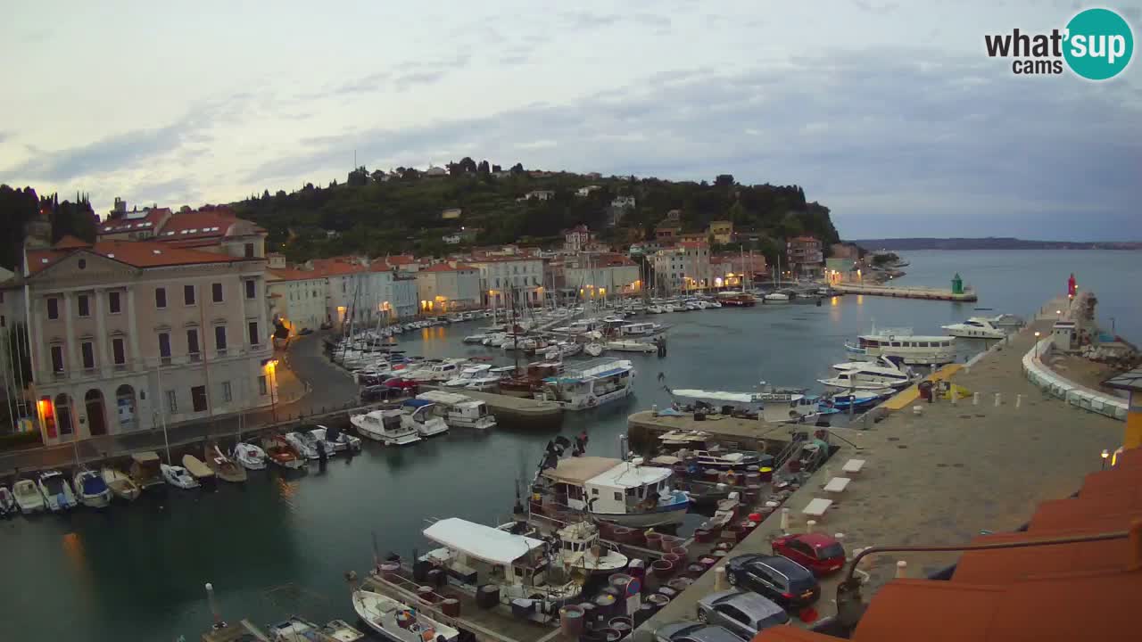 Live webcam da Pirano “Mandrač” – Splendida vista live da Villa Piranesi